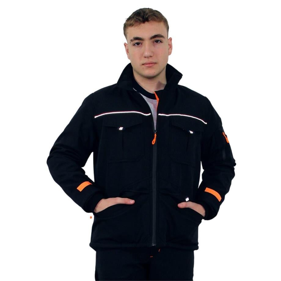 SOFTSHELL PLUS KAPÜŞONLU MONT SİYAH LARGE