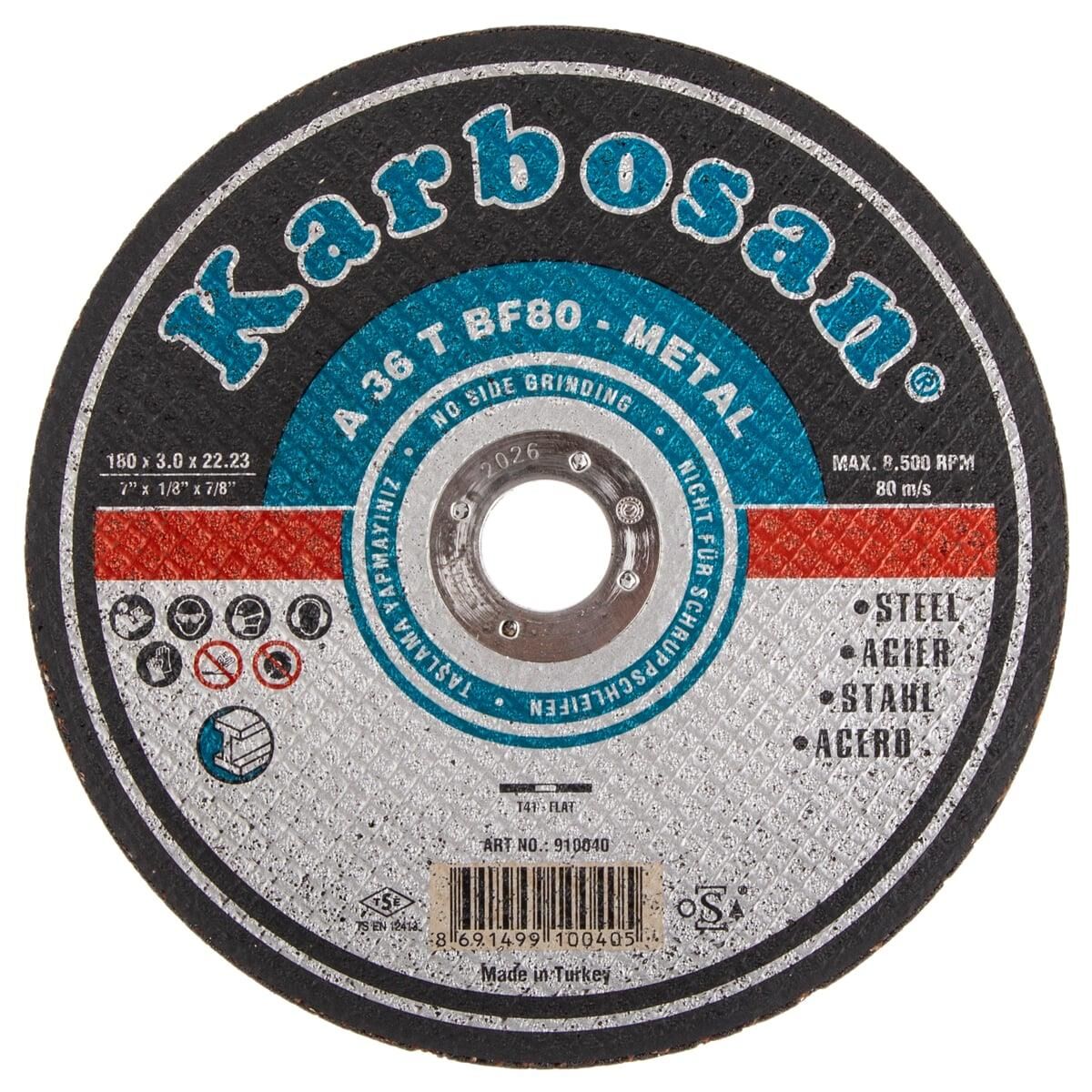 KARBOSAN KESİCİ DÜZ 180*3.0*22.23