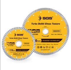 SGS TURBO DELİKLİ ELMASTESTERE 115 MM