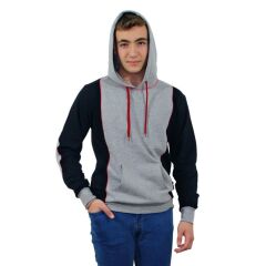 KAPÜŞONLU SWEAT İKİ İPLİK FÜME 2XL