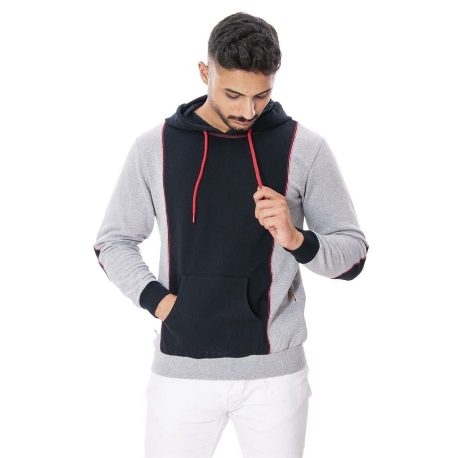 KAPÜŞONLU SWEAT İKİ İPLİK GRİ 2XL