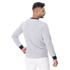 SIFIR YAKA İKİ İPLİK SWEAT GRİ XLARGE