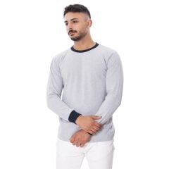 SIFIR YAKA İKİ İPLİK SWEAT GRİ MEDIUM