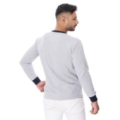 SIFIR YAKA İKİ İPLİK SWEAT GRİ MEDIUM