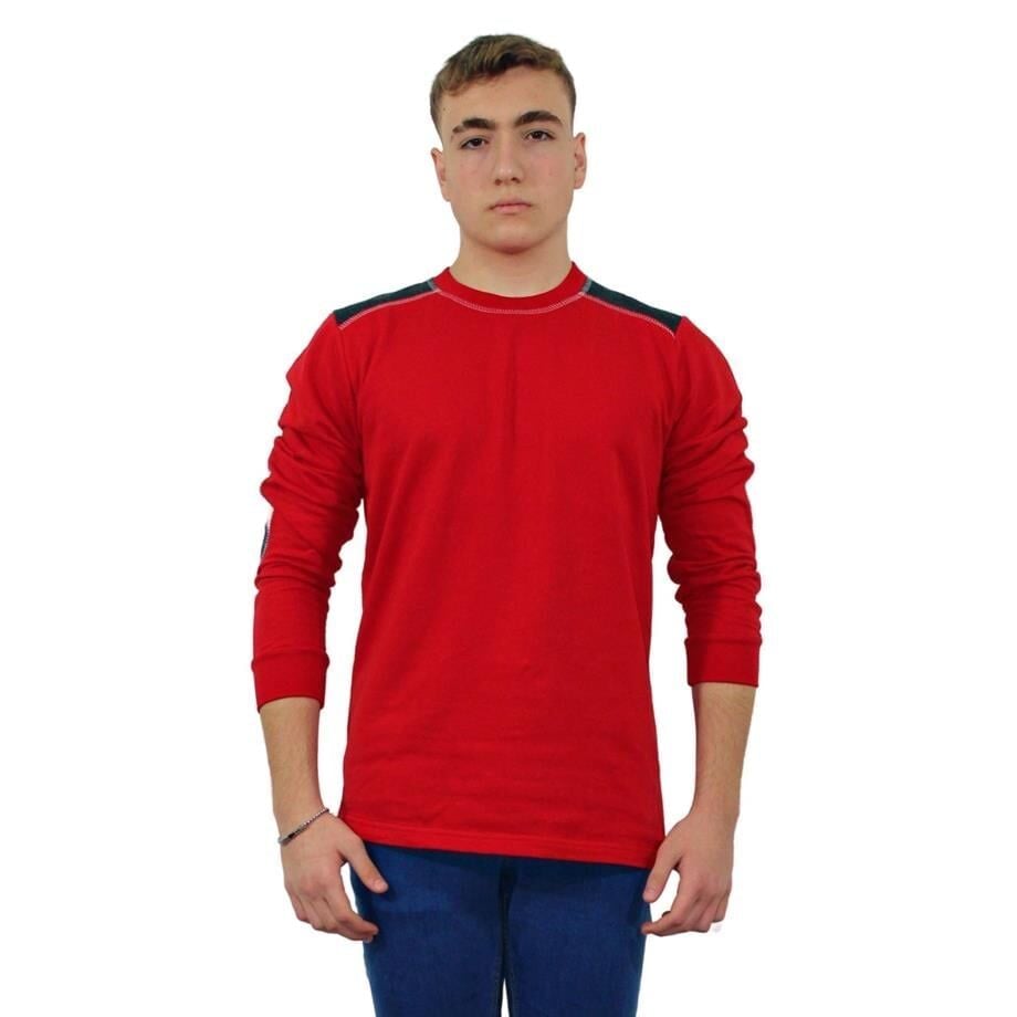 SIFIR YAKA İKİ İPLİK SWEAT KIRMIZI XLARGE