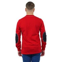 SIFIR YAKA İKİ İPLİK SWEAT KIRMIZI XLARGE