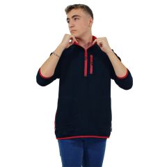 ÜÇ İPLİK SWEAT CEPLİ FERMUARLI LACİVERT LARGE